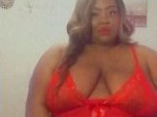 Trina Showing Off Her Sexy Red Lingerie Before Live Stream