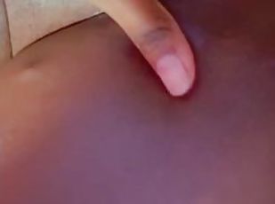 Big tit ebony plays with herself