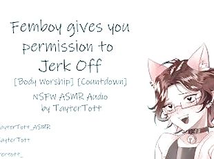 Femboy gives you permission to Jerk Off  NSFW ASMR [Body Worship] [Countdown]