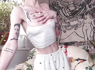 hårete, fest, skinny, fetisj, goth, tattoo, erting