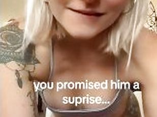 Sexy blondie is good in surprises