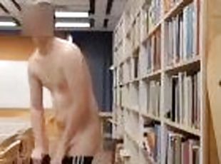 Almost got caught masturbated  in library