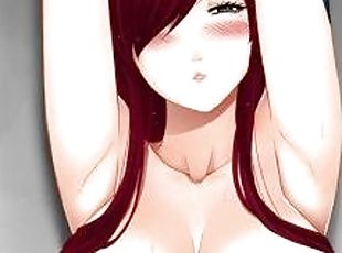 gros-nichons, rousse, anime, hentai, seins