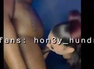 Ts hon3y hundr3d giving deep throat to bbc