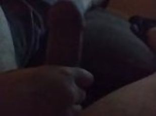 WIFE PULLED MY BOXERS DOWN AND STARTED STROKING MY COCK