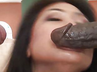 Brunette nasty Asian Layla Lei wants hard cocks.