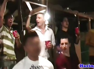 Barnyard college boys hazed into frathouse