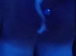 Black light fun with Milf Riding my Cock