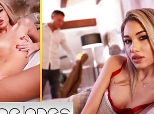 Dane Jones Petite blonde teen Rika Fane fucks total stranger hot blowjob romantic sex and creampie