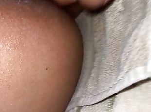 Ebony college amateur’s creamy DOUBLE PENETRATION ORGASM!