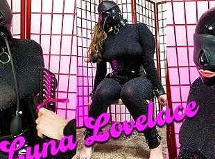 store-pupper, amatør, bdsm, slave, dildo, latex, kveling, bondage, bind-for-øynene