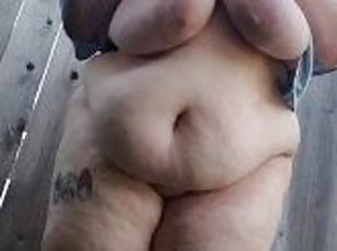 Bbw shows off her body and jiggles