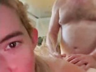 Blonde Teen takes cock and MASSIVE CREAMPIE