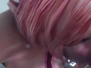 Serah Farron ( final fantasy ) make a beautiful blowjob