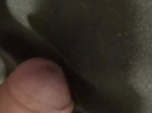 Small dick Small cumshot- a dribble from my small semi erect cock