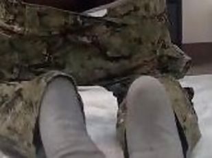 Military guy showing ass