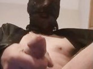 Solo male, slow motion cumshot