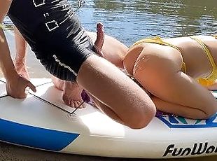 What a Beautiful Sunny Day for Fucking Stepsister During a River Walk on the Outdoor