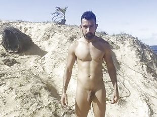 perkempulan-hidup-terlanjang, awam, amateur, homoseksual, pantai, fetish, solo, berotot, zakar, menunjuk-alat-kelamin