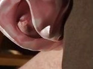 masturbation, mature, énorme-bite, gay, culotte, fétiche, solo, bite