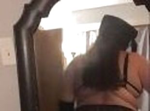 BBW Halloween Mask Tease Fat Ass